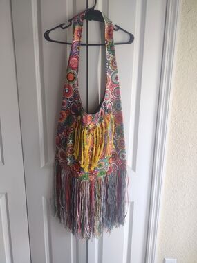 Bohemian Multicolor Fringe Shoulder Bag - Unbranded